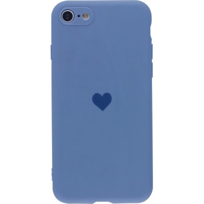Coque iPhone 7 / 8 / SE (2020, 2022) - Silicone Mat Coeur - Lavande