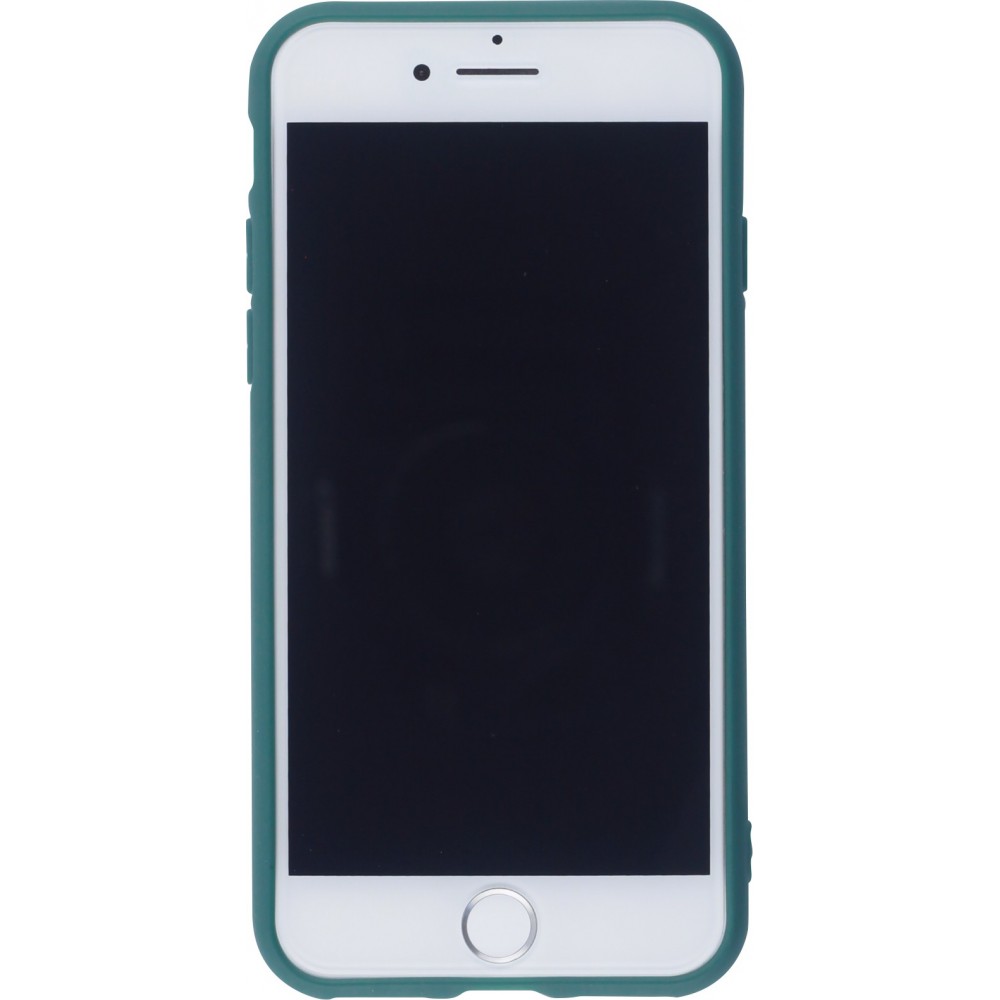 Coque iPhone 7 / 8 / SE (2020, 2022) - Silicone Mat Coeur - Vert foncé