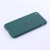 Hülle iPhone 7 / 8 / SE (2020, 2022) - Silikon Mat Herz - Dunkelgrün