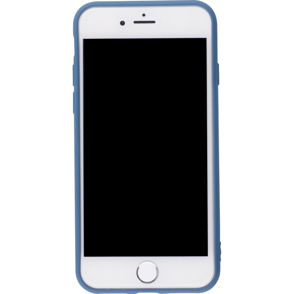 Hülle iPhone 7 / 8 / SE (2020, 2022) - Soft Touch mit Ring blau