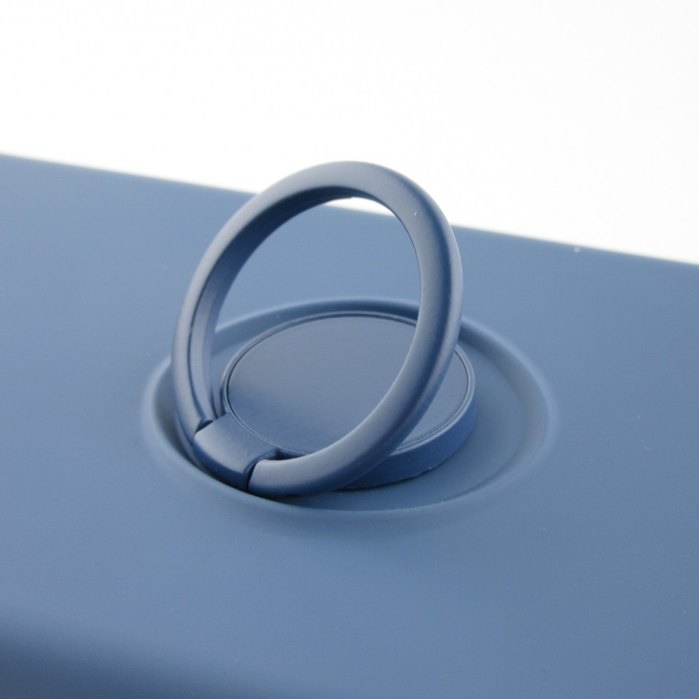 Coque iPhone 7 / 8 / SE (2020, 2022) - Soft Touch avec anneau - Bleu