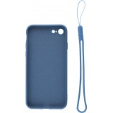 Coque iPhone 7 / 8 / SE (2020, 2022) - Soft Touch avec anneau - Bleu