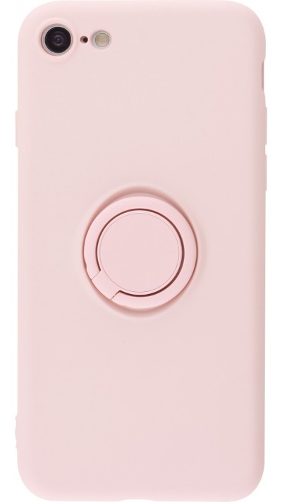 Hülle iPhone 7 / 8 / SE (2020, 2022) - Soft Touch mit Ring - Rosa