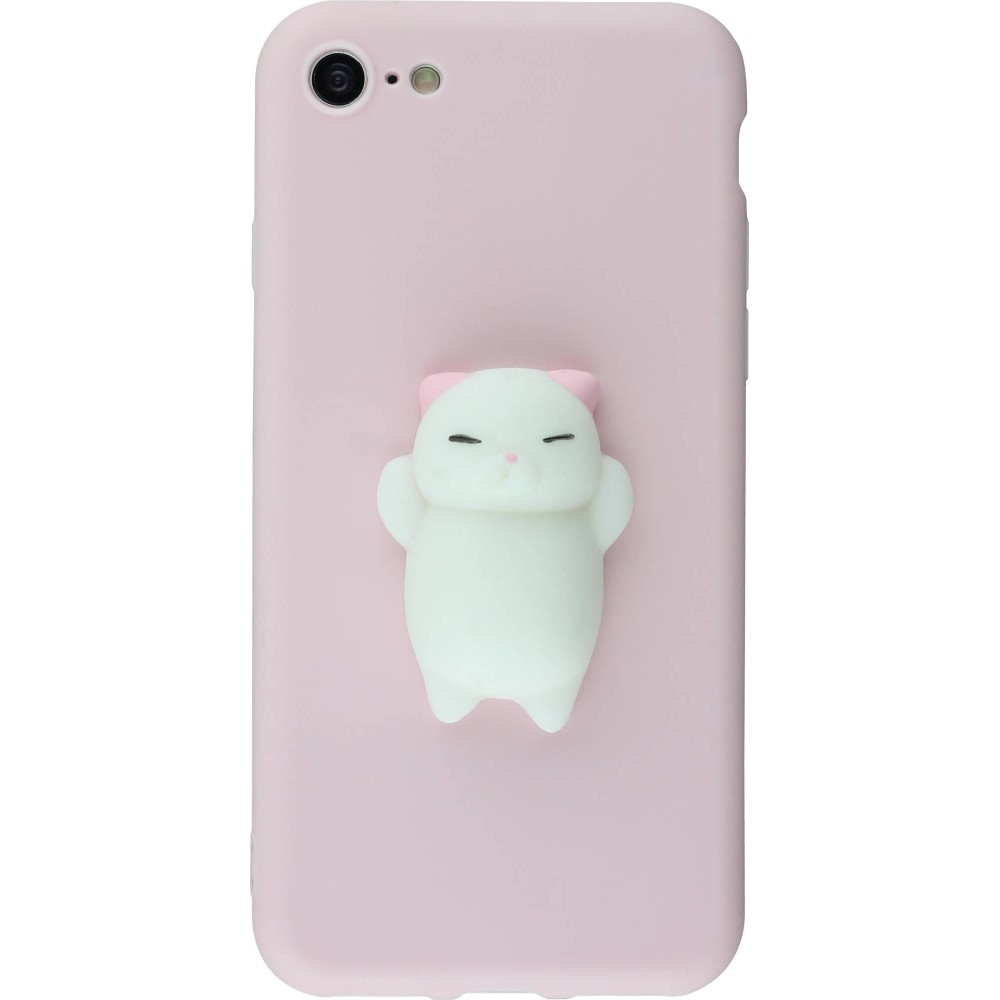 Coque iPhone 7 / 8 / SE (2020, 2022) - Squishy Cat - Rose