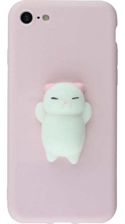 Coque iPhone 7 / 8 / SE (2020, 2022) - Squishy Cat - Rose