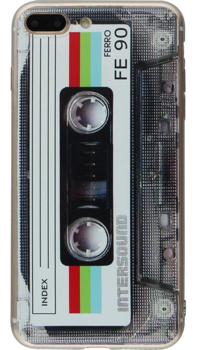 Coque iPhone 7 Plus / 8 Plus - Gel vintage cassette Intersound