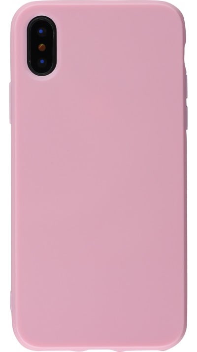 Coque iPhone Xs Max - Gel - Rose clair
