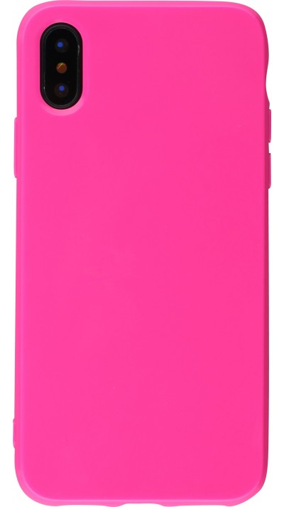 Coque iPhone Xs Max - Gel - Rose foncé