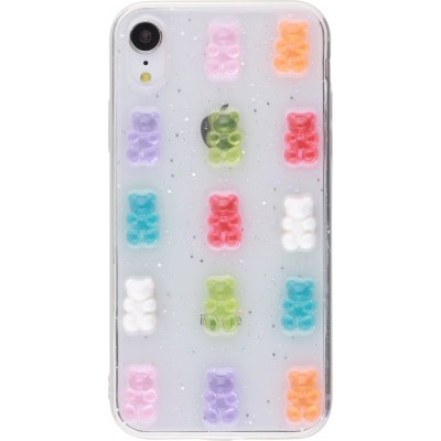 Coque iPhone XR - Gel Bonbons Oursons 3D