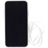 Hülle iPhone XR - Gummi Herzen 3D - Transparent