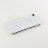Hülle iPhone XR - Gummi Herzen 3D - Transparent