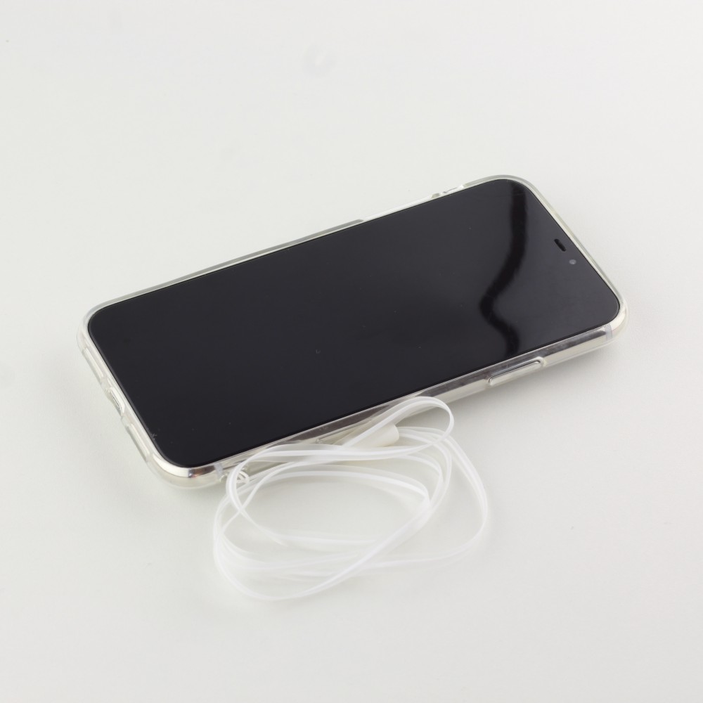 Hülle iPhone XR - Gummi Herzen 3D - Transparent