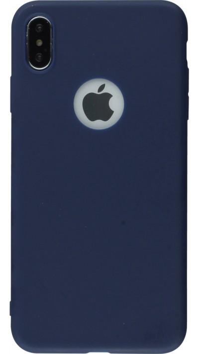 Coque iPhone XR - Silicone Mat - Bleu foncé