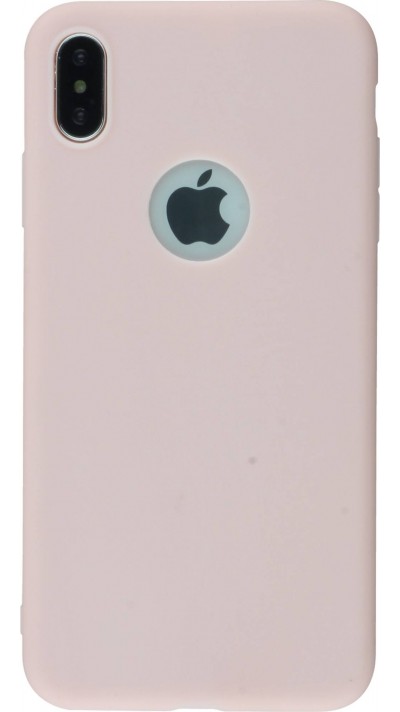 Coque iPhone XR - Silicone Mat - Rose clair