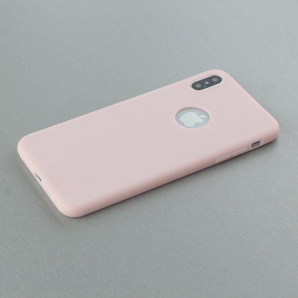 Hülle iPhone XR - Silicone Mat - Hellrosa