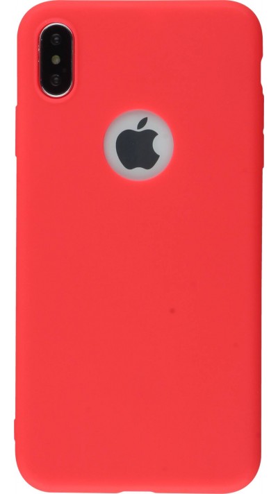 Coque iPhone Xs Max - Silicone Mat - Rouge