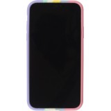 Coque iPhone XR - Soft Touch multicolors rose - Violet
