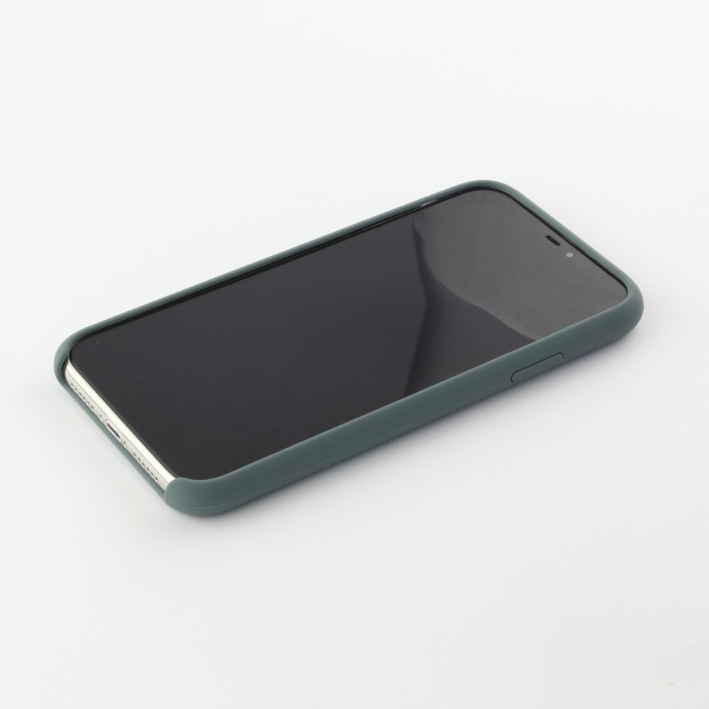 Hülle iPhone XR - Soft Touch - Grün grau