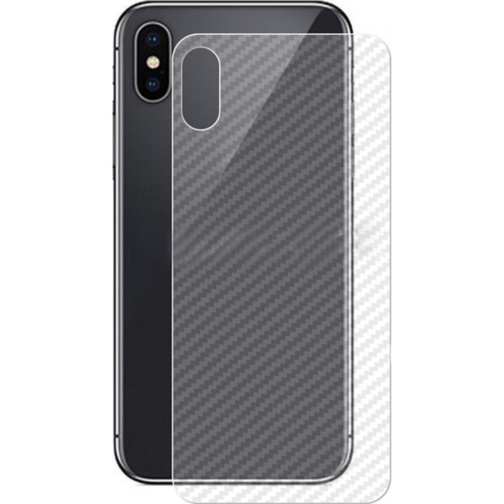 Autocollant arrière carbon transparent - iPhone 7 / 8 / SE (2020)
