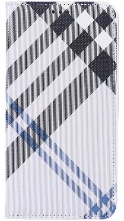 Coque iPhone XR - Flip Lines - Blanc