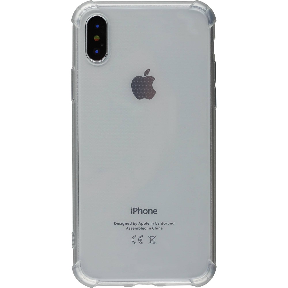 Hülle iPhone Xs Max - Gummi Transparent Gel Bumper mit extra Schutz für Ecken Antischock