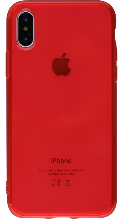 Coque iPhone XR - Gel transparent - Rouge