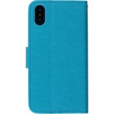 Coque iPhone X / Xs - Premium Flip - Turquoise