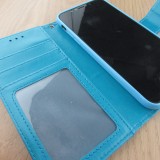 Coque iPhone X / Xs - Premium Flip - Turquoise