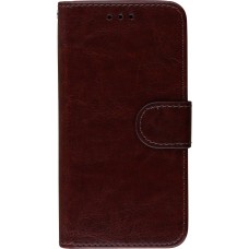 Coque iPhone X / Xs - Premium Flip - Brun