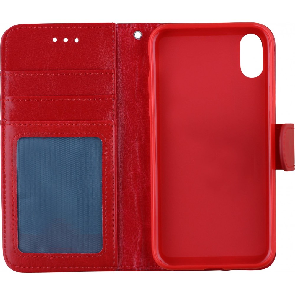 Coque iPhone X / Xs - Premium Flip - Rouge