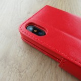 Coque iPhone X / Xs - Premium Flip - Rouge