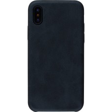 Hülle iPhone X / Xs - Thin Leather - Schwarz