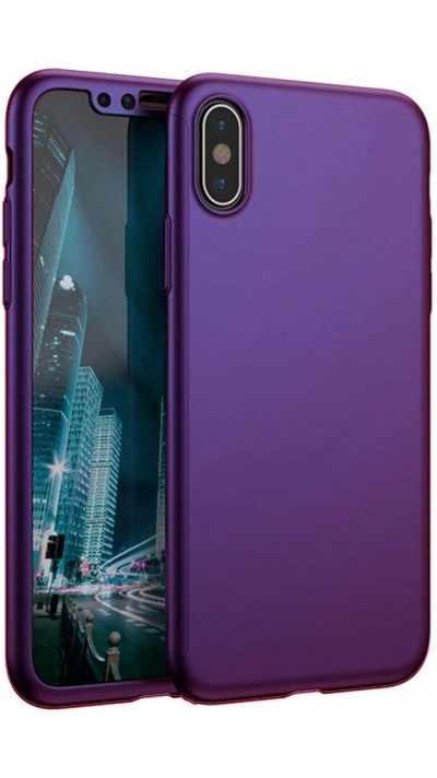 Hülle iPhone XR -  360° Full Body - Violett