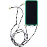 Coque iPhone X / Xs - Bio Eco-Friendly nature avec cordon collier - Turquoise