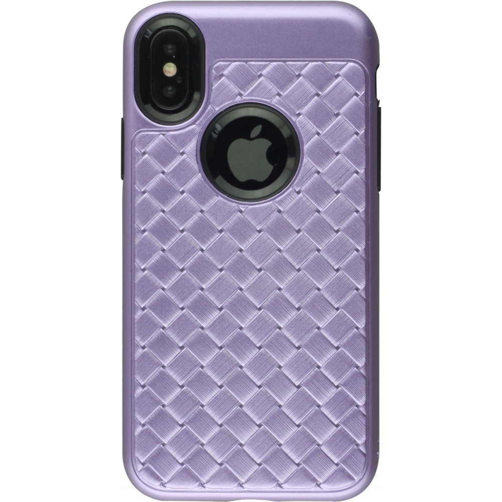 Coque iPhone X / Xs - Braided - Violet