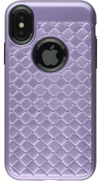 Coque iPhone X / Xs - Braided - Violet
