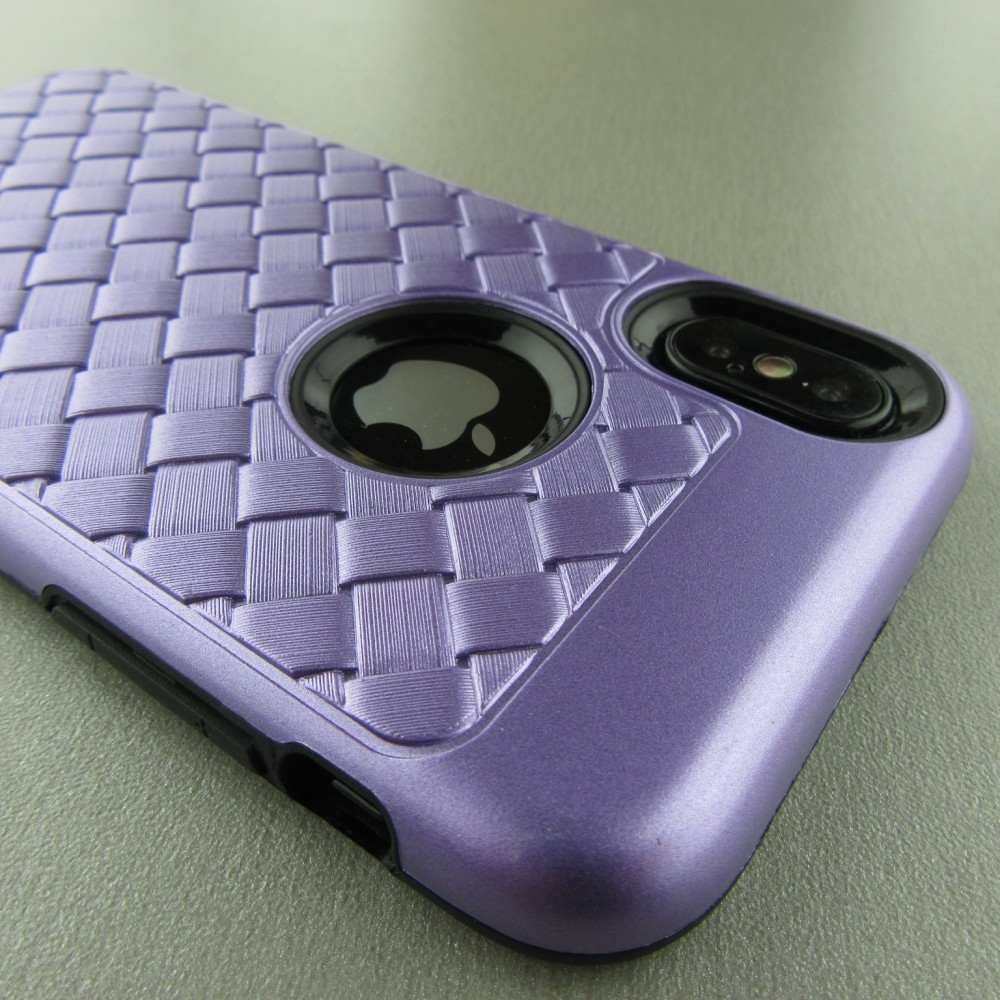 Hülle iPhone X / Xs - Braided - Violett