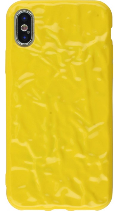 Coque iPhone X / Xs - Melted jaune