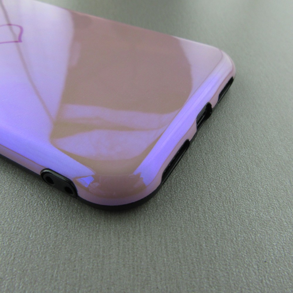 Coque iPhone X / Xs - Shine heart - Rose