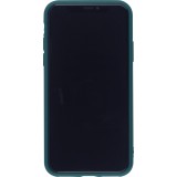 Hülle iPhone X / Xs - Silikon Mat Herz - Dunkelgrün
