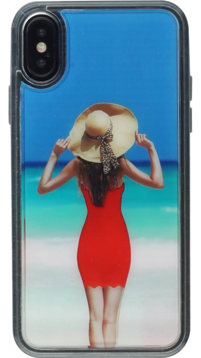Coque iPhone X / Xs - Water Beach Dress Girl