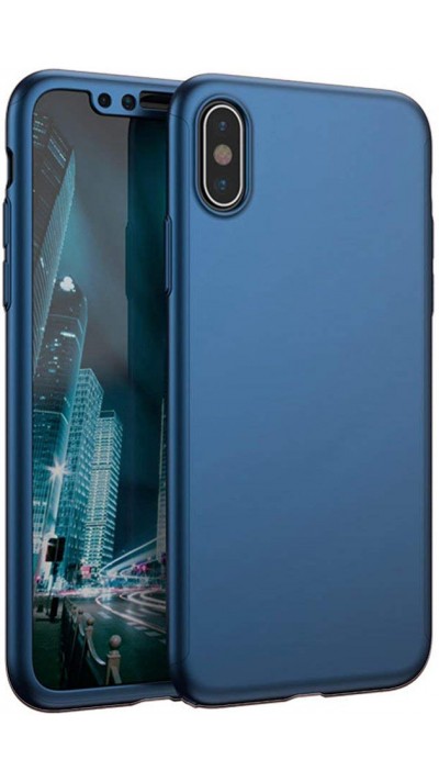 Hülle iPhone XR - 360° Full Body dunkelblau