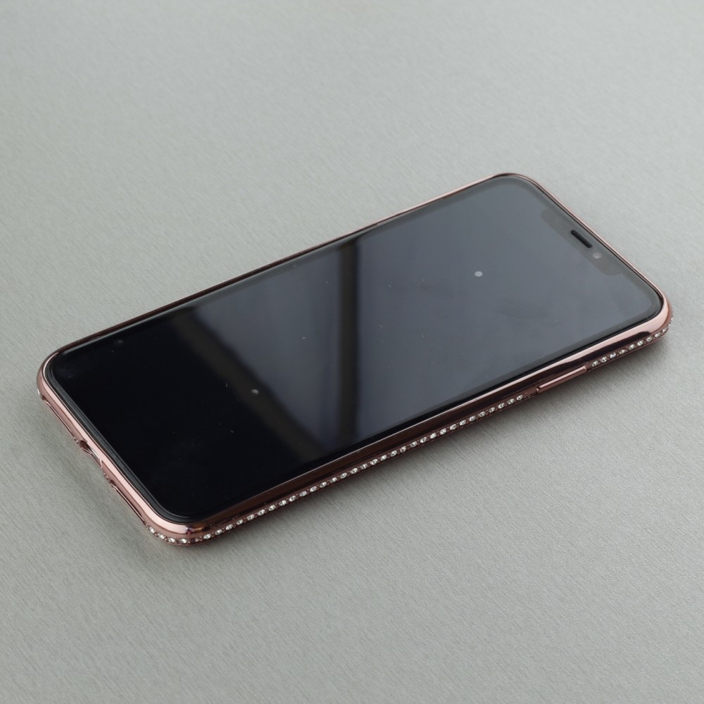 Hülle iPhone Xs Max - Bumper Diamond - Hellrosa