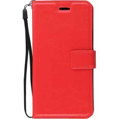 Coque iPhone XR - Premium Flip cuir lisse porte-cartes - Rouge