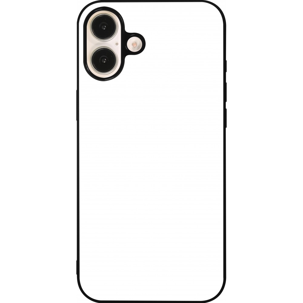 Coque personnalisée avec bords en silicone noir - iPhone 16 Plus