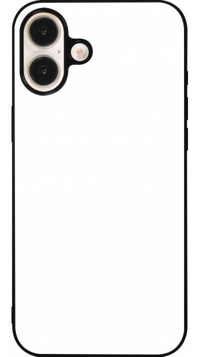 Coque personnalisée avec bords en silicone noir - iPhone 16 Plus