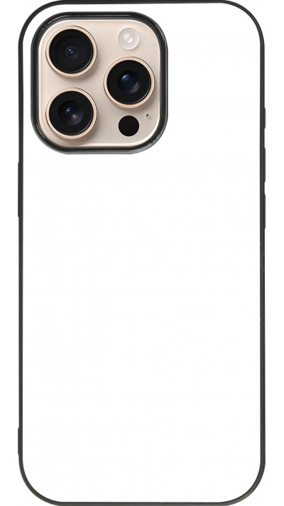Coque personnalisée avec bords en silicone noir - iPhone 16 Pro