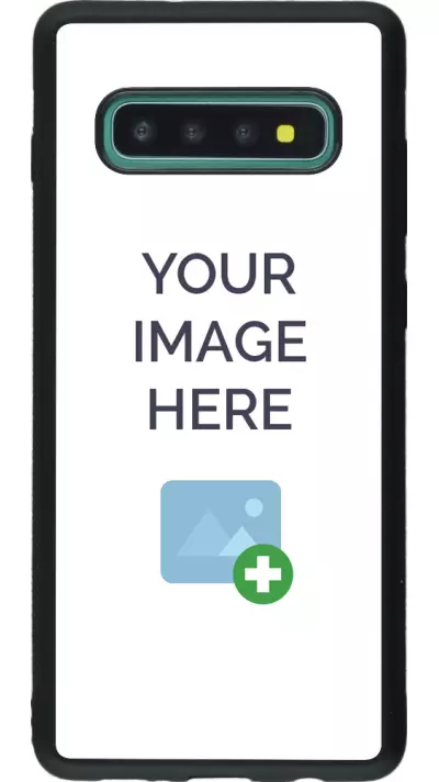 Coque personnalisée en Silicone rigide noir - Samsung Galaxy S10+
