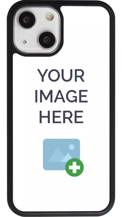 Coque personnalisée en Silicone rigide noir - iPhone 13 mini