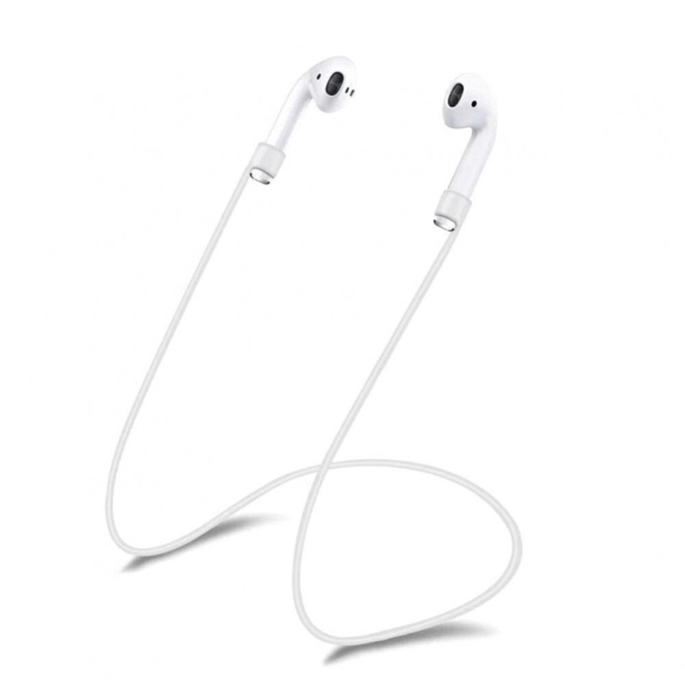 Lanière d'écouteur anti-perte en silicone - Blanc - AirPods 1 / 2 / Pro